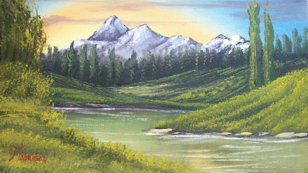 Laguna verde. Oil Canvas Landscaping