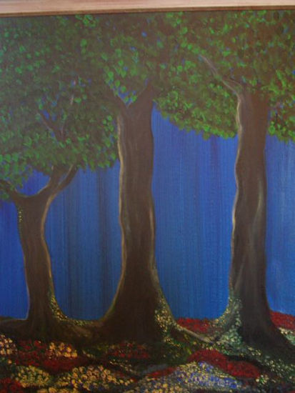 BOSQUE SOLITARIO Oil Panel Landscaping