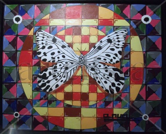 el gran efecto mariposa Mixed media Canvas Animals