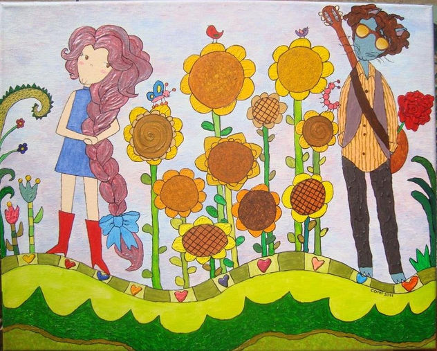 niña y gato