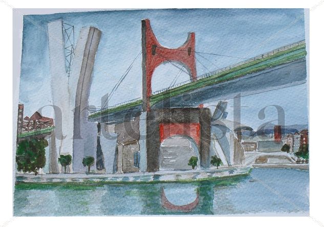 El Puente de la Salve Watercolour Paper Landscaping