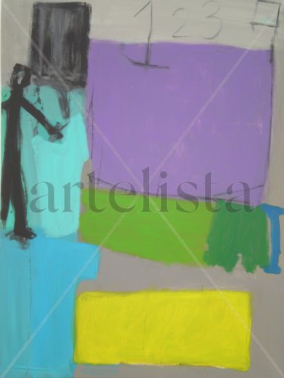 pintor y cuadro Acrylic Canvas Others