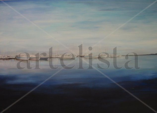 EL PUERTO Oil Canvas Marine Painting