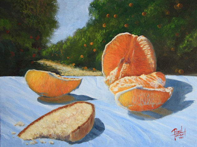 Merienda entre naranjos