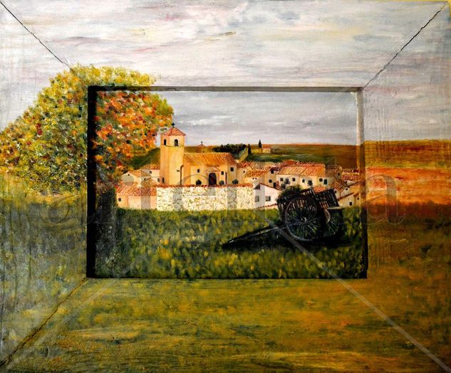 Atanzón desde las eras Oil Canvas Landscaping