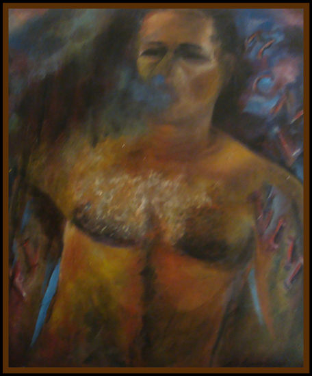 El Esclavo Acrylic Canvas Figure Painting