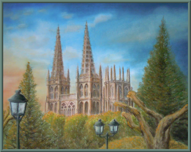 Un mirada a la Catedral desde el Carmen Pastel Canvas Landscaping