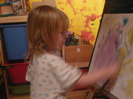Lidia painting her...