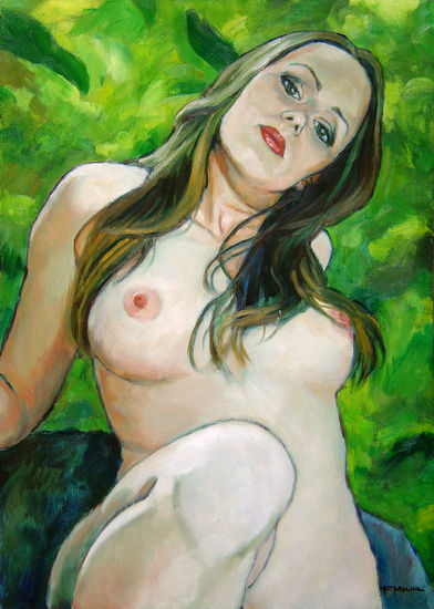 Mirada desnuda Oil Panel Nude Paintings