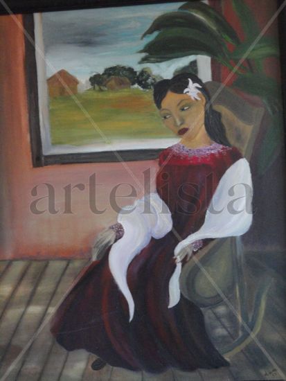 La Mecedora (cabeza copiada) Oil Canvas Figure Painting