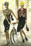 'Mesdames' watercolor painting by shahrzad ranji