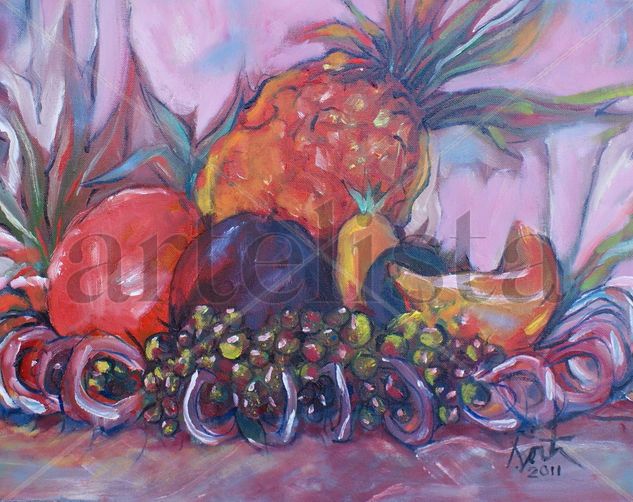 FRUITS 1 Oil Canvas Still Life Paintings