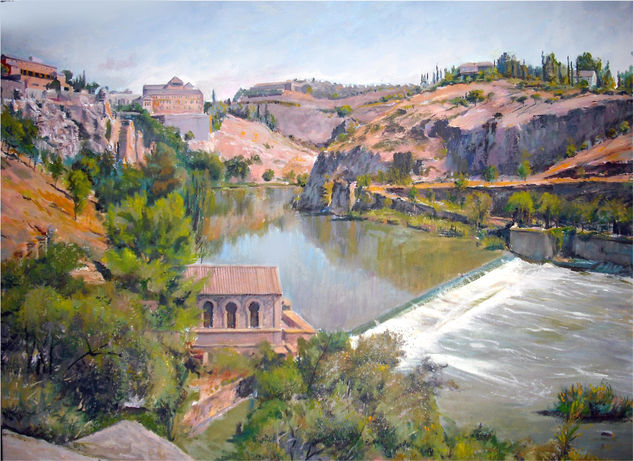 rio tajo por toledo Óleo Lienzo Paisaje