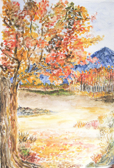 "Otoño" Watercolour Paper Landscaping