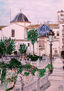 Plaza Del Castell e Iglesia de San Jaime de Benidorm (Alicante)