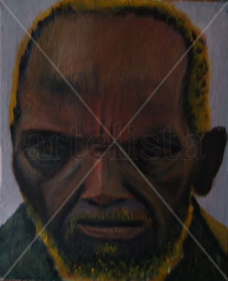 D37 Viejo de Kasempa (2010) Oil Card Figure Painting