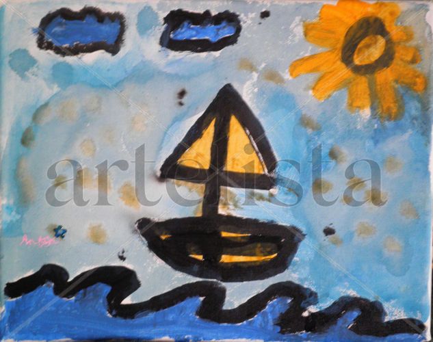 Pintura  de Antía Acrylic Canvas Marine Painting