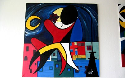 Tango II Acrylic Canvas Figure Painting