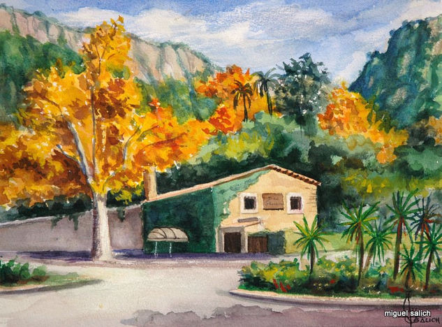 Ses Porceres Watercolour Card Landscaping