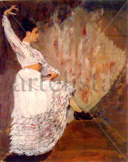 Baile clasico Oil Paper Figure Painting