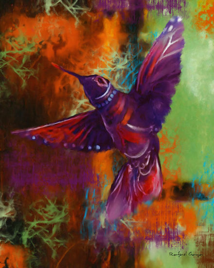 Let´s fly with me Oil Canvas Animals