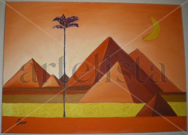 Piramides de Egipto Óleo Lienzo Paisaje