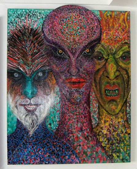 NIGHT VISITORS II Acrylic Others Figure Painting