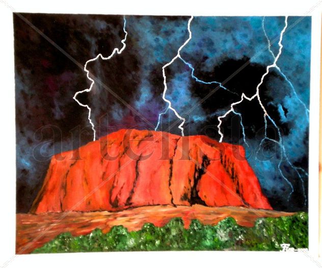 LÁMINAS A OLEO DE FLOR-2008:"Ayers-Rock(Australia)"