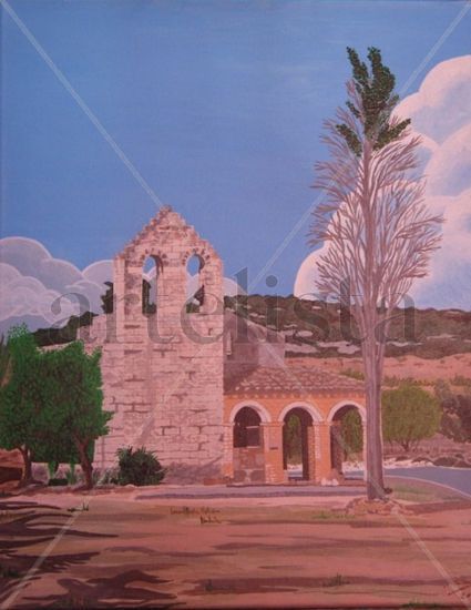 Ermita de Sant Antoni Abat (La Granadella de Les Garrigues) Acrylic Canvas Landscaping