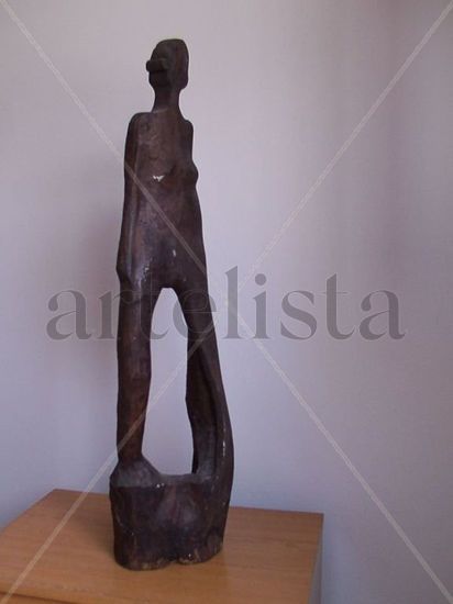 Mujer comtemporanea Wood Figurative