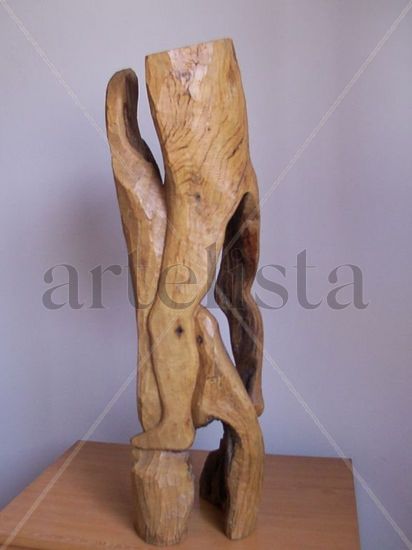 Hombre y su Ego Wood Figurative