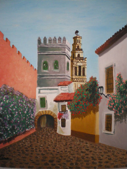 Calles de Sevilla Oil Canvas Landscaping