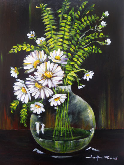 margaritas Oil Canvas Floral Painting