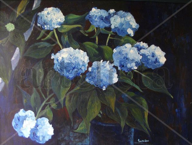 hortensia Oil Canvas Landscaping