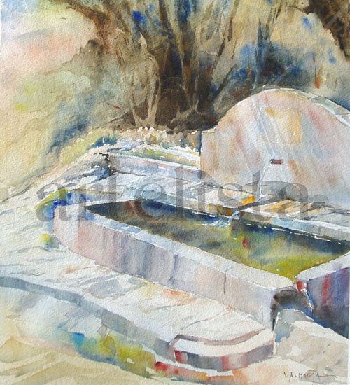 Fuente de la higuera 2 Watercolour Paper Landscaping