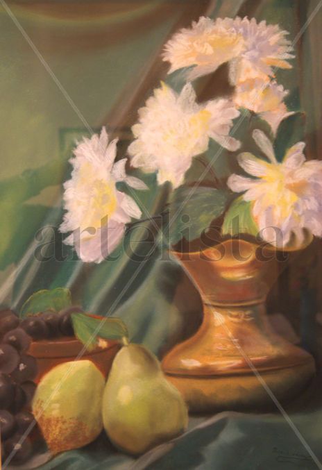 Bodegón con flores...
