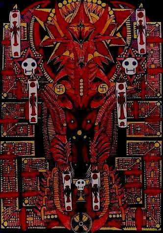 anubis daimon Acrylic Canvas Figure Painting