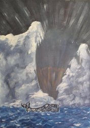 Leviatán entre hielos Oil Canvas Landscaping