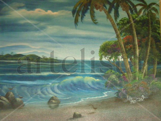 mar y arena Oil Canvas Landscaping