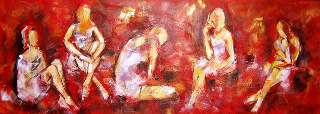 Cinco momentos... Acrylic Panel Figure Painting