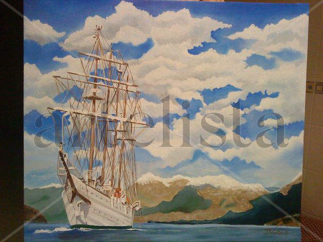 EL CANO Oil Canvas Marine Painting