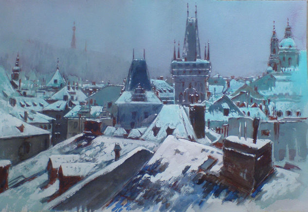 INVIERNO EN PRAGA Watercolour Paper Landscaping