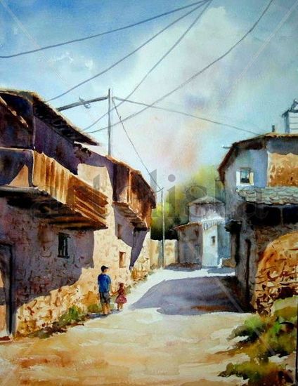 Calle de san Clemente Watercolour Paper Landscaping