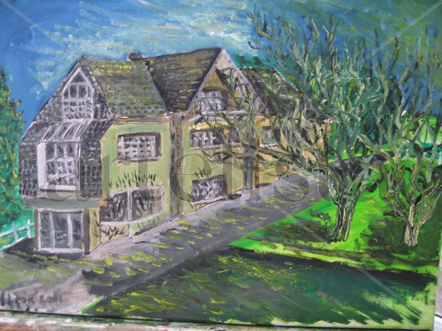 La maison de Mousieur d'Amour Oil Canvas Landscaping