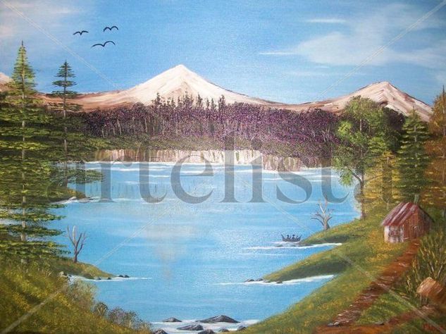 Lago Escondido, Patagonia Argentina. Oil Canvas Landscaping