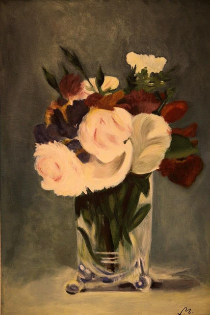 Flores en vaso de...