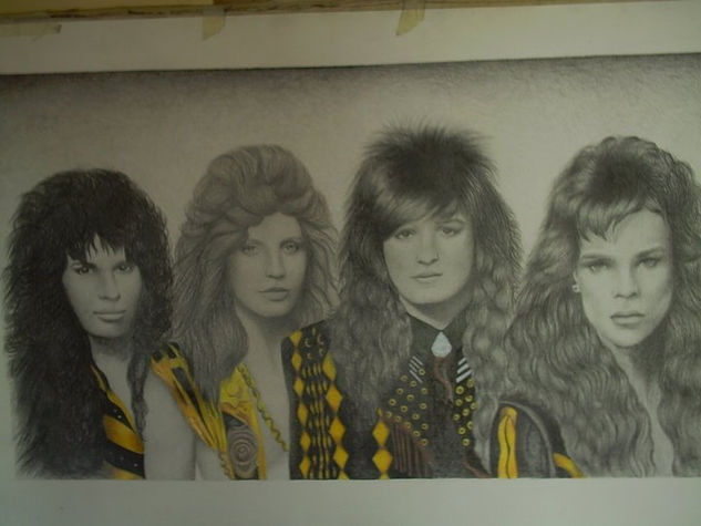 stryper Pencil (coloured) Card Portrait