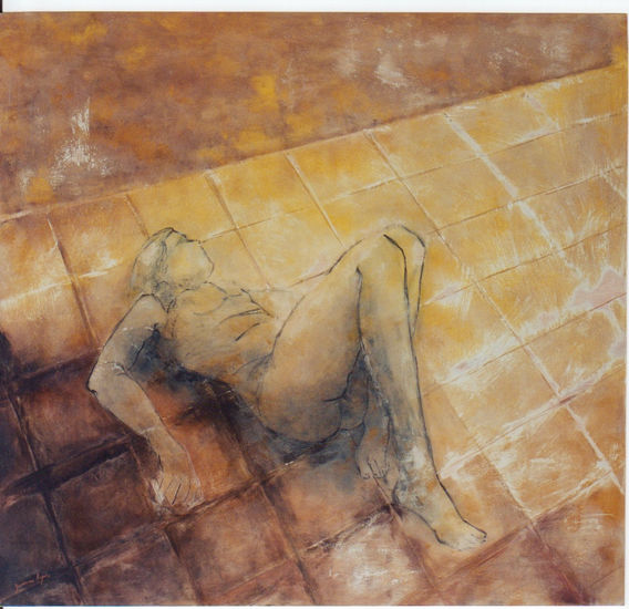 Mujer Tumbada Acrylic Panel Nude Paintings