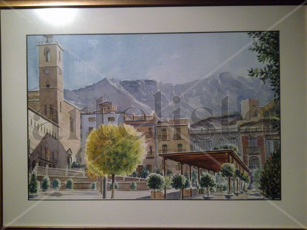 Plaza del huevo ( cazorla ) Acuarela Papel Paisaje