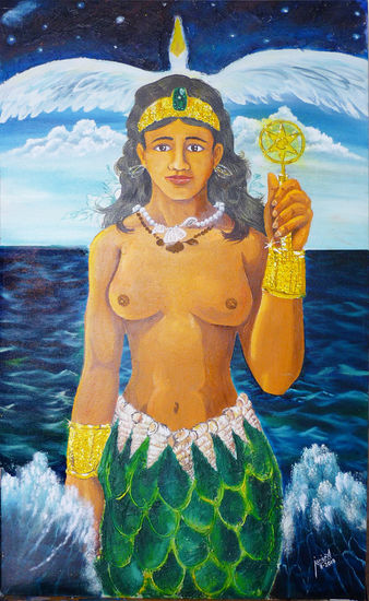 La diosa yemanya Oil Canvas Nude Paintings